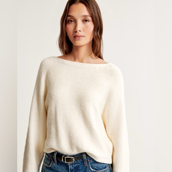 Abercrombie & Fitch | Shimmery Black Boat Neck Sweater XXS - Picture 7 of 8